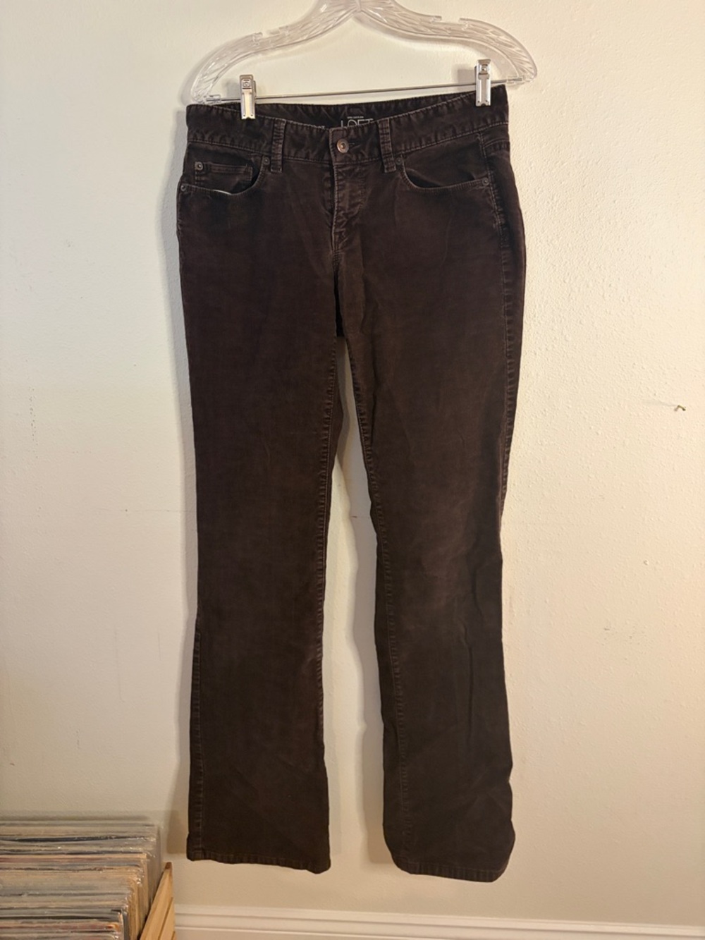 Ann Taylor LOFT Curvy Boot Corduroy Pants - Chocolate Brown